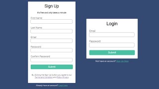 How to create Sign up amp Login form with HTML and CSS  Easy tutorial  By Code Info [upl. by Natehc]