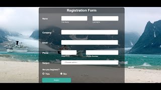 how to create registration form design using html and css  how to make registration form tutorial [upl. by Allenod487]