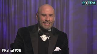 John Travolta Reveals Who Inspired His New Look [upl. by Ahsitam]