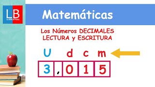 Los Números DECIMALES LECTURA y ESCRITURA ✔👩‍🏫 PRIMARIA [upl. by Paugh]