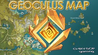 All 131 Geoculus locations with map fast track Full HD  Genshin Impact [upl. by Asssilem719]