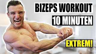 10 Minuten Bizeps Workout für Zuhause  Kombinationsworkout für Qualitätsmuskulatur  Sascha Huber [upl. by Anoy]