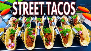 AMAZING STREET TACOS ON THE BLACKSTONE GRIDDLE  EASY CARNE ASADA RECIPE [upl. by Kellia]