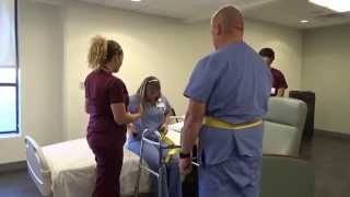 Physical Therapy Transfer Training  How To Transfer From Wheelchair To Bed [upl. by Thetis424]