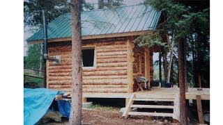 Off Grid Log Cabin Start to finish [upl. by Lightman668]