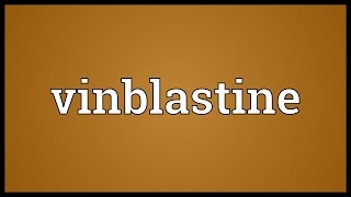 Vinblastine Meaning [upl. by Eiddam]