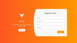 How To Make Registration Page Using HTML And CSS  Login Registration Form Design [upl. by Woolley]