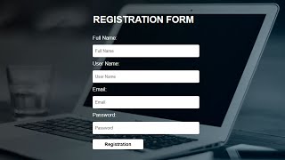 How to Create Simple Registration Form using only HTML and CSS  Sign up Page Design Tutorial [upl. by Ecille771]