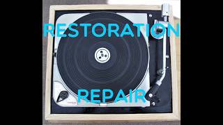 THORENS TD124 TURNTABLE RESTORE  REFURBISH  REPAIR [upl. by Enoryt786]