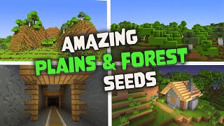 Top 6 Plains amp Forest Seeds for Minecraft  Java Edition [upl. by Anirec]