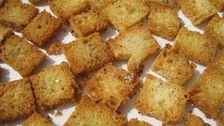 Basic CROUTONS  How to make CROUTONS Recipe [upl. by Portingale]