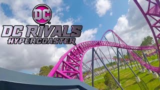 DC Rivals Roller Coaster REAL Front Seat amp BACKWARDS POV Warner Bros Movie World Australia [upl. by Imeka]