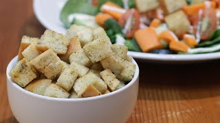 How to Make Croutons  Easy Homemade Croutons Recipe [upl. by Gosser]