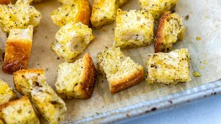 Easy Homemade Croutons Recipe [upl. by Mita905]