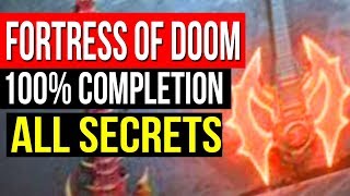 DOOM Eternal  EXPLORING The Fortress of Doom 100 Competition All Secrets Collectible Locations [upl. by Alenoel]