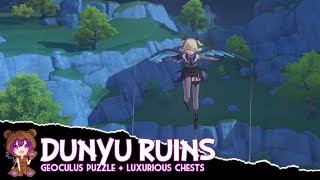 Genshin Impact  How to get underwater Geoculus Dunyu Ruins puzzle  Luxurious Chests [upl. by Adliwa973]