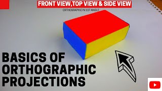 Orthographic projection  1  Tutorial  engineering drawing [upl. by Nwahsid]