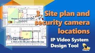 How to Design Video Surveillance System Part 3  site plan and camera positions [upl. by Nilrak]