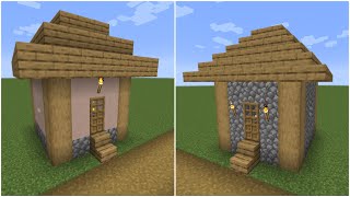 How to build a Minecraft Village Small House 1 amp 2 114 plains [upl. by Hunsinger315]