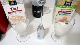 Oat Milk vs Almond Milk part 2 Frothing Test [upl. by Marx100]