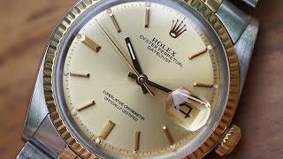 Rolex Datejust ref 1601  champagne piepan dial  cal 1570 from 1973 [upl. by Onil]