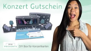 DIY Gutschein für Konzertkarten selber basteln  Bastelideen  Geschenkideen  minipresentscom [upl. by Aisyle]