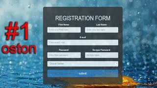 How to create a Registration Form  HTMLCSS amp BOOTSTRAP 1 [upl. by Braca]